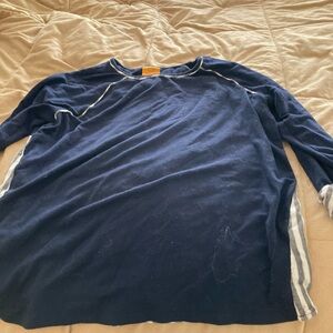 Ruby Rd. Navy Blue Long Sleeve Top